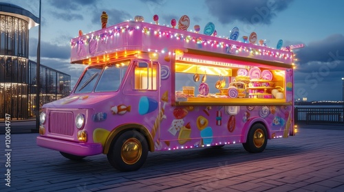 Sweet Dreams Candy Truck: A Whimsical Nighttime Delight
