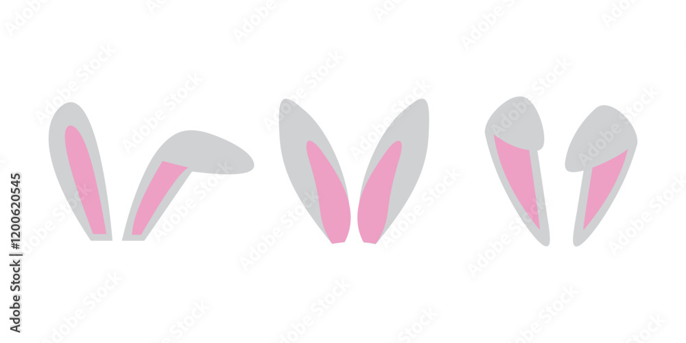 Ear bunny rabbit icon background design isolated graphic vector Ear bunny rabbit icon background design isolated graphic vector