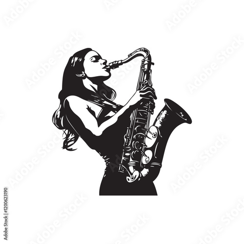 illustration of a saxophone