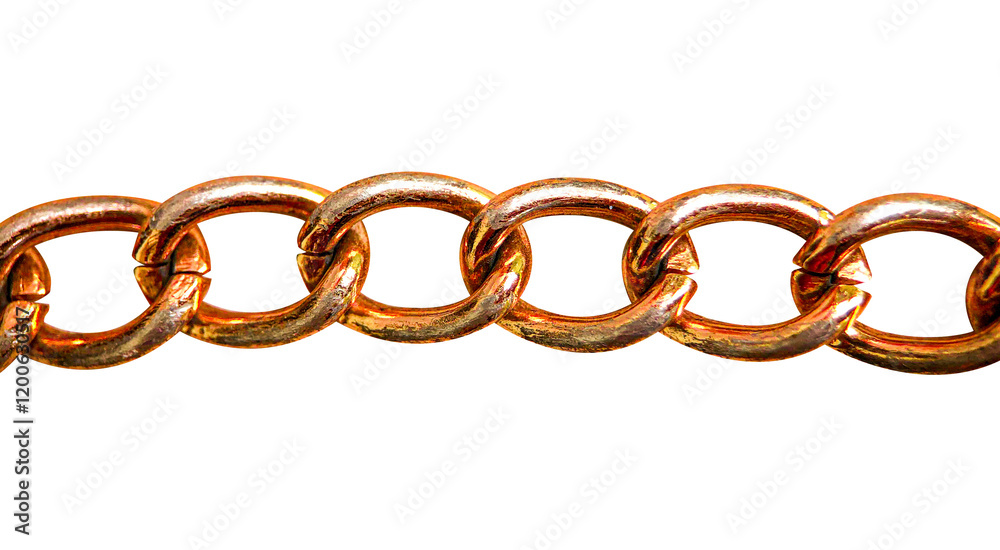 Fototapeta premium gold chain on white background isolated