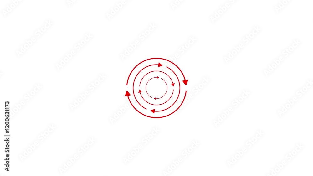 Recycle arrows symbol rotating animation on background Recycle arrows symbol rotating animation on background