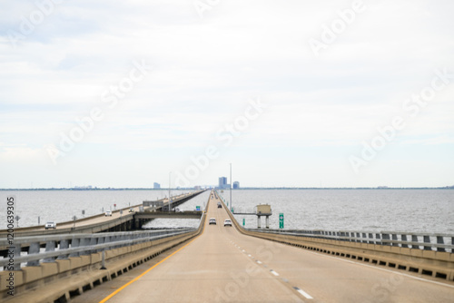 long bridge over lake Pontchartrain in Louisiana
  photo