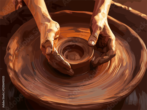 The Art of Clay: A Potter's Creative Journey Through the Rhythmic Spin of Time