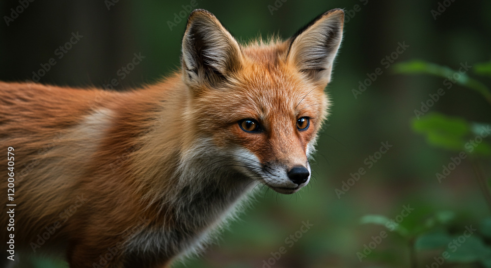Fototapeta premium Red Fox Portrait Wildlife Nature Animal Fur Forest Mammal