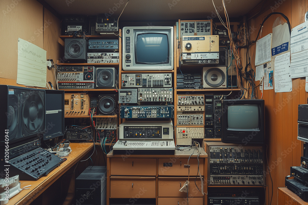 Fototapeta premium Center for Broadcasting Digital Radio Programs, Delivering Quality Content to Audiences Worldwide