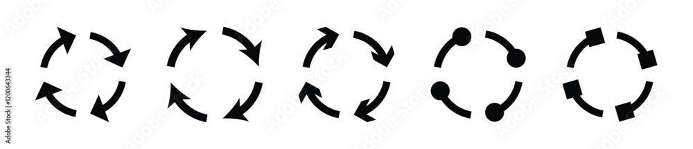 Reduce icon set. Circular reduce, eco green, recycle symbol set - Vector Reduce icon set. Circular reduce, eco green, recycle symbol set - Vector