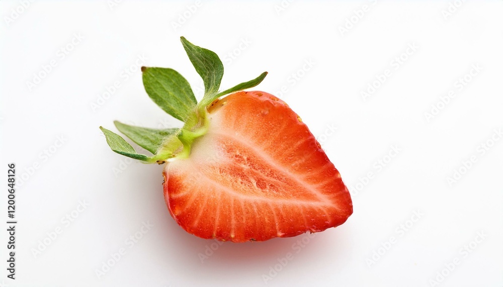 A juicy red strawberry, sliced in half, showcasing its vibrant interior. A juicy red strawberry, sliced in half, showcasing its vibrant interior.