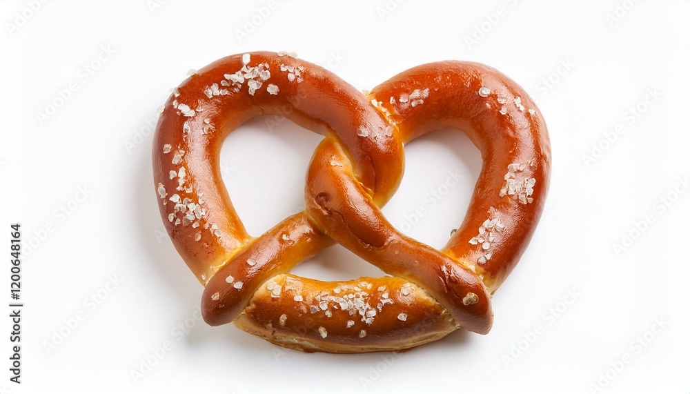 A single, delicious pretzel, sprinkled with salt. A single, delicious pretzel, sprinkled with salt.