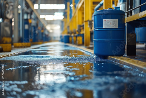 Spill Kit in a Factory Containing Absorbent Spreaders for Efficient Cleanup