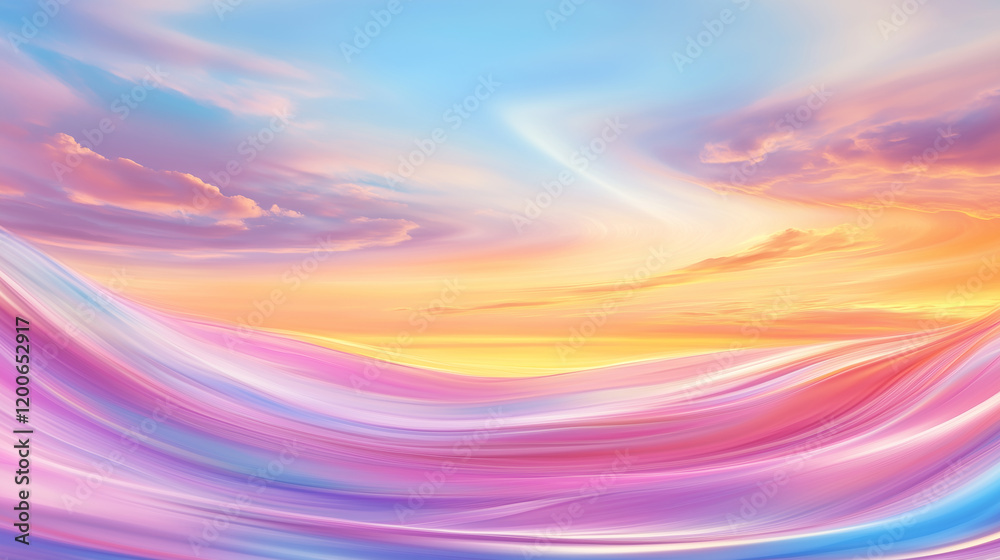 Obraz premium Abstract Sky and Flowing Colors: Dreamy Landscape