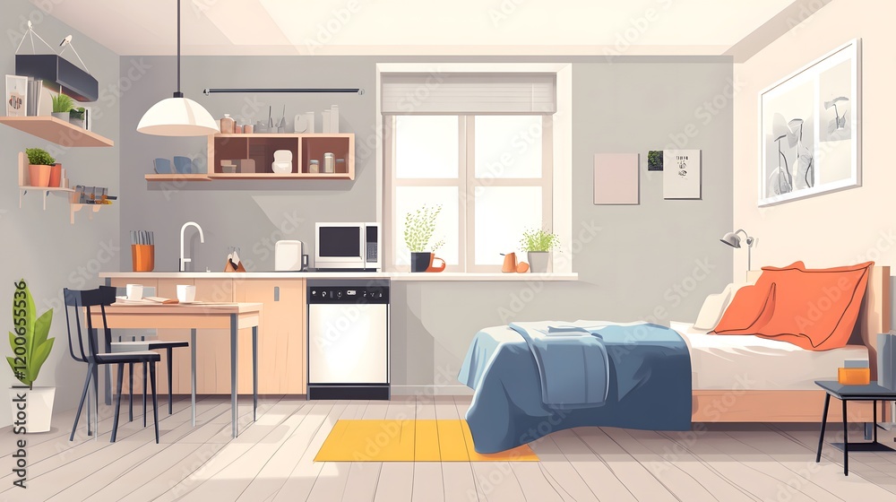 Fototapeta premium bedroom layout design