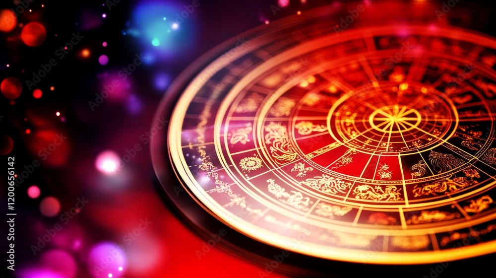 Ancient Zodiac Wheel Mystical Astrology Chart Design Ancient Zodiac Wheel Mystical Astrology Chart Design