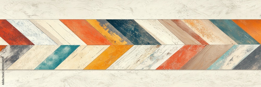 Colorful chevron wood pattern design, marble background, home decor Colorful chevron wood pattern design, marble background, home decor