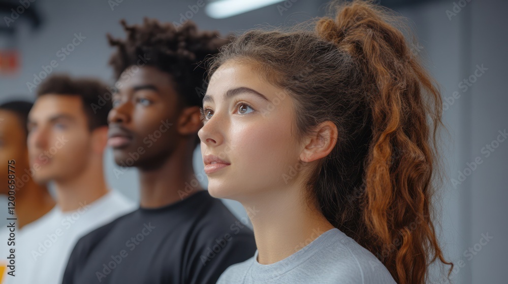 Attentive students classroom lecture learning