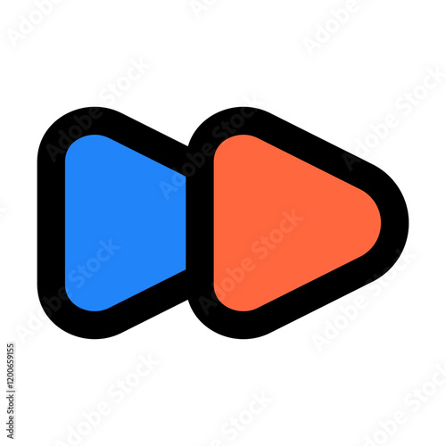 backward forward icon vector illustration style
