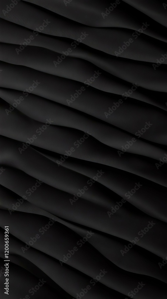 Obraz premium Dark and Dramatic Black Fabric Texture Design
