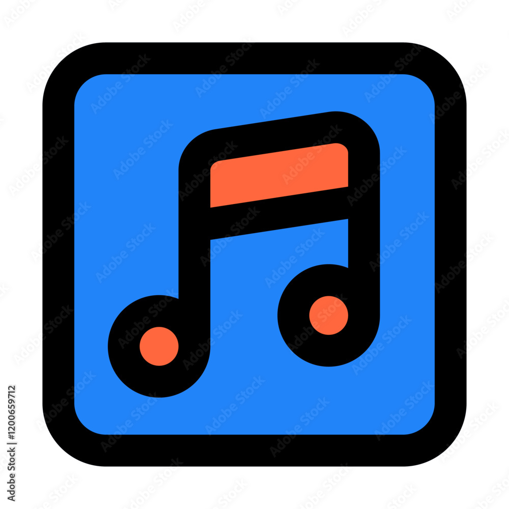 Note Music icon vector illustration style Note Music icon vector illustration style