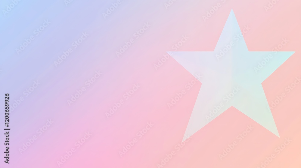 Pastel Background Featuring a Single Star Design Pastel Background Featuring a Single Star Design
