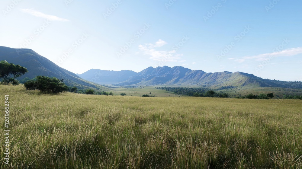Serene Grassland Landscape Serene Grassland Landscape
