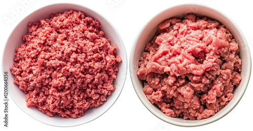 Fresh minced meat on transparent background