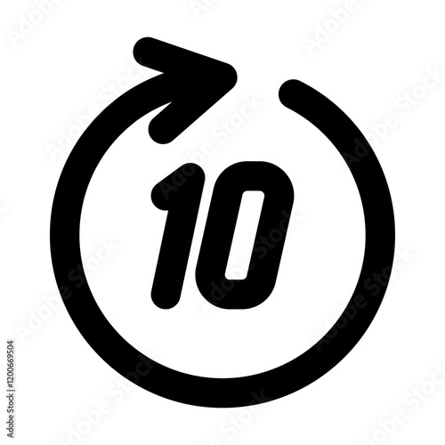 5 10 15 second forward backward vector illustration style