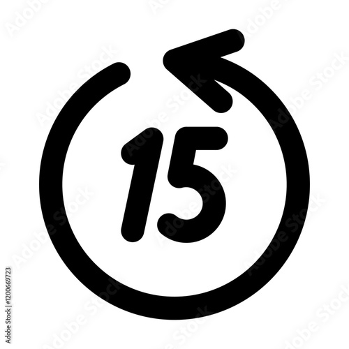 5 10 15 second forward backward vector illustration style