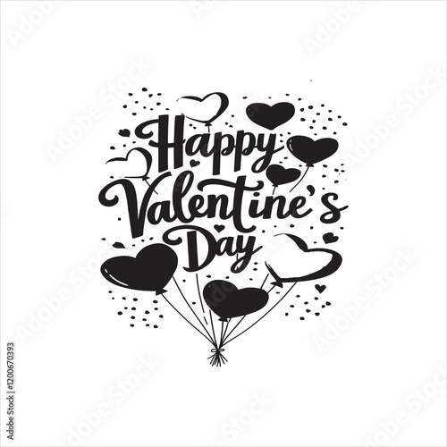 T-shirt design ,Happy valentine's Day, vector art illustration.