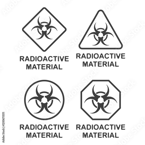 radioactive material flat symbol