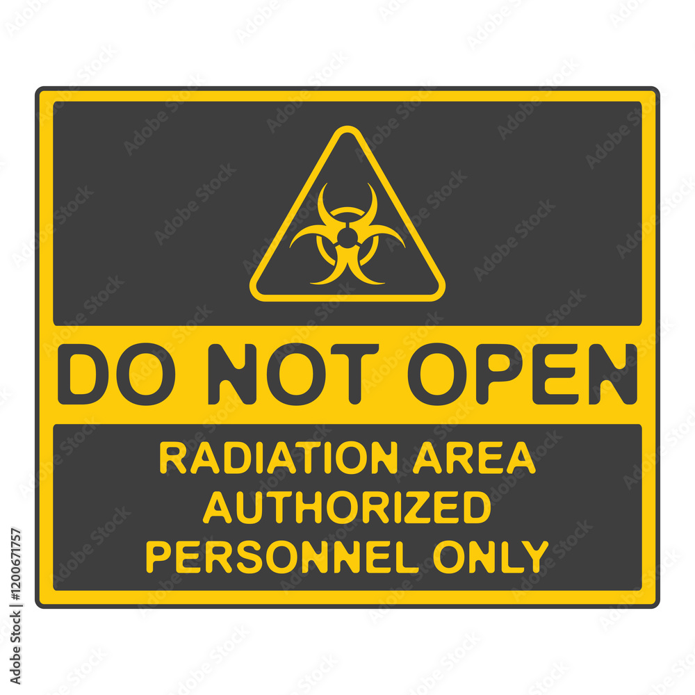 Obraz premium radioactive material flat symbol