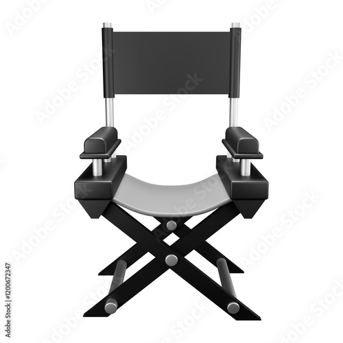 3d icon render movie director chair