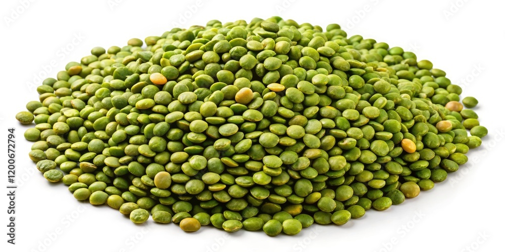 Panoramic View of Dried Green Lentil Seeds - Lens Culinaris, Plant-Based Protein Source, Vegan Food, Healthy Nutrition, Natural Meat Alternative, Top View of Scattered Lentils Panoramic View of Dried Green Lentil Seeds - Lens Culinaris, Plant-Based Protein Source, Vegan Food, Healthy Nutrition, Natural Meat Alternative, Top View of Scattered Lentils