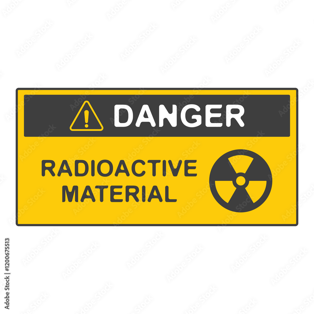 Obraz premium radioactive material flat symbol