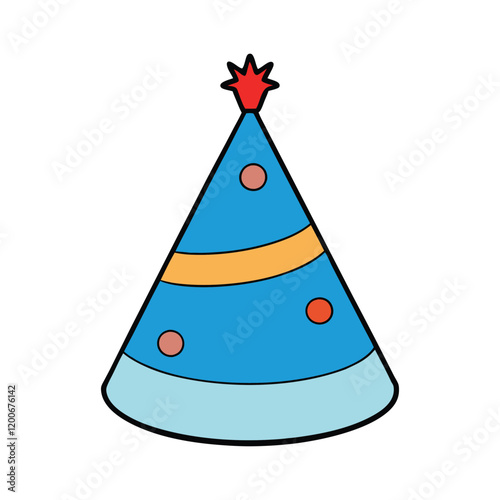 Happy birthday Hat isolated, Birthday Hat vector illustration, Hat clipart Design
