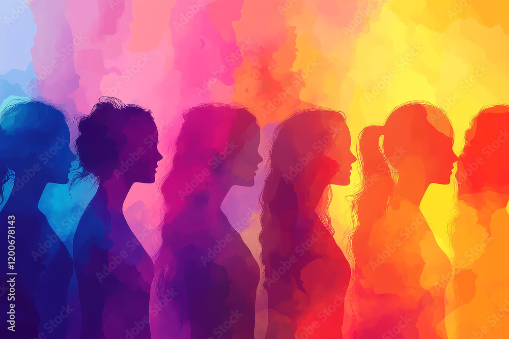 Fototapeta premium Illustration of concept of International Day for the Elimination of Violence against Women , Generative AI.