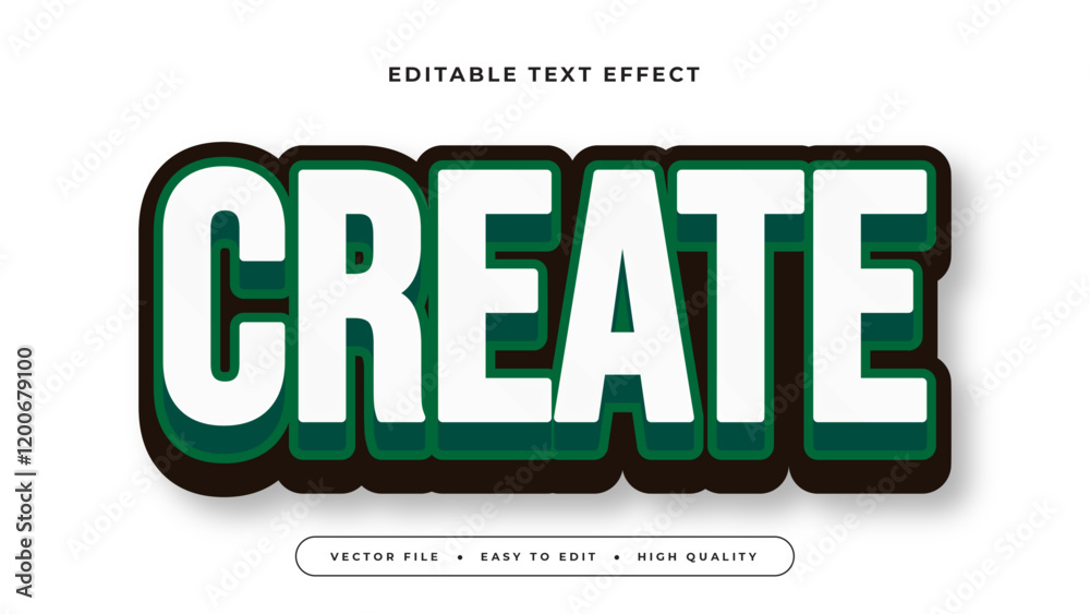create editable text effect with green white bold gradient style create editable text effect with green white bold gradient style