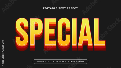 special editable text effect 3d gradient typography design