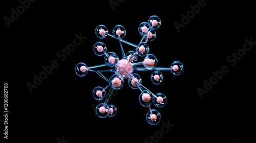 substitution reaction, showcasing how one atom or group is replaced by another in a molecule, as in organic halide reactions photo