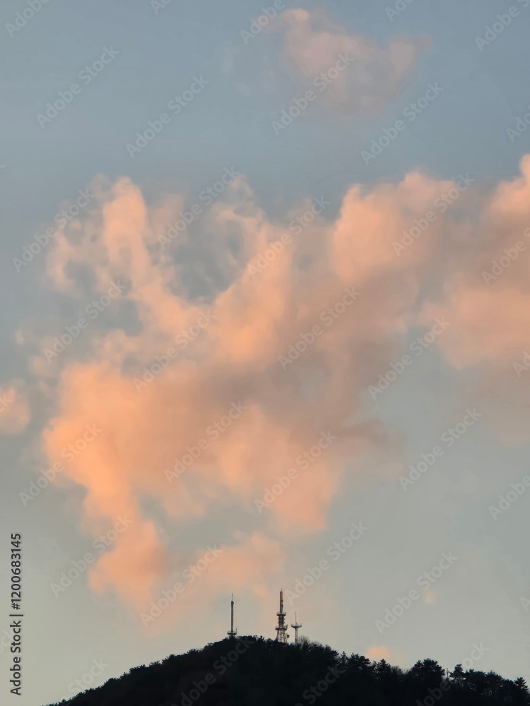 Obraz premium 노을빛구름