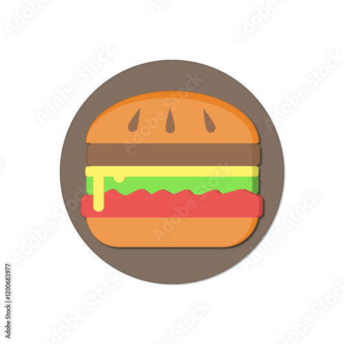 burger vector isolated cartoon clip art