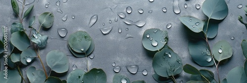 A close up of a leaf with water droplets on it