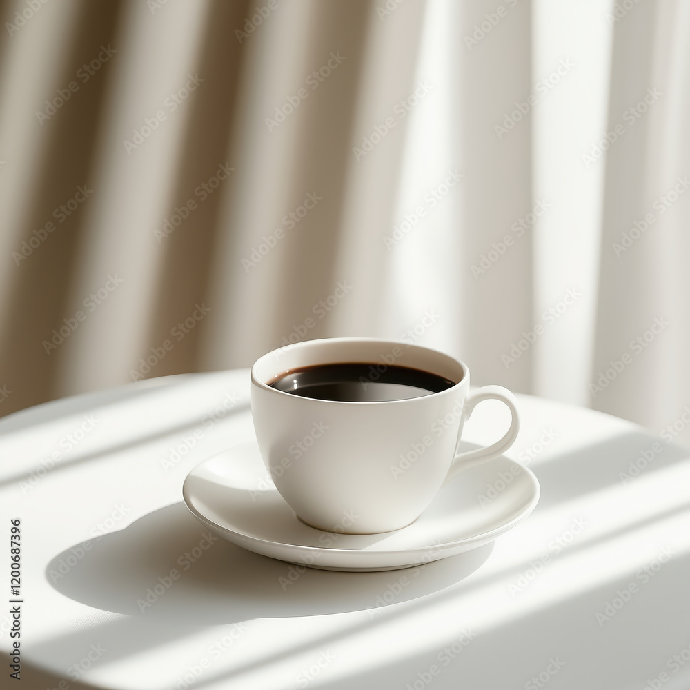 Close-up morning coffee on the table in the living room. Close-up morning coffee on the table in the living room.