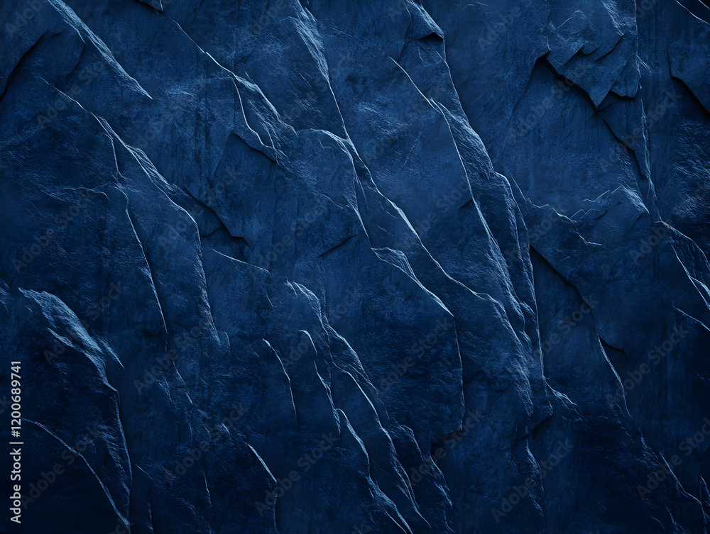 Dark Blue Rock Formation Creates a Rugged Textured Background with a Natural Pattern Dark Blue Rock Formation Creates a Rugged Textured Background with a Natural Pattern