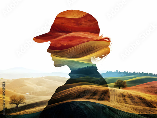 Woman Silhouette Merges wit...