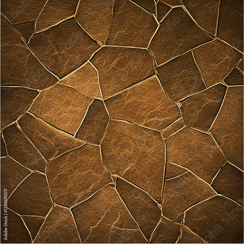 Abstract Brown Cracked Surf...