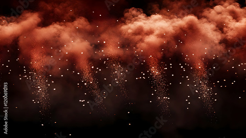 Glowing Particles Fall Down...