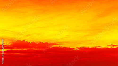 Vivid Red and Yellow Abstra...