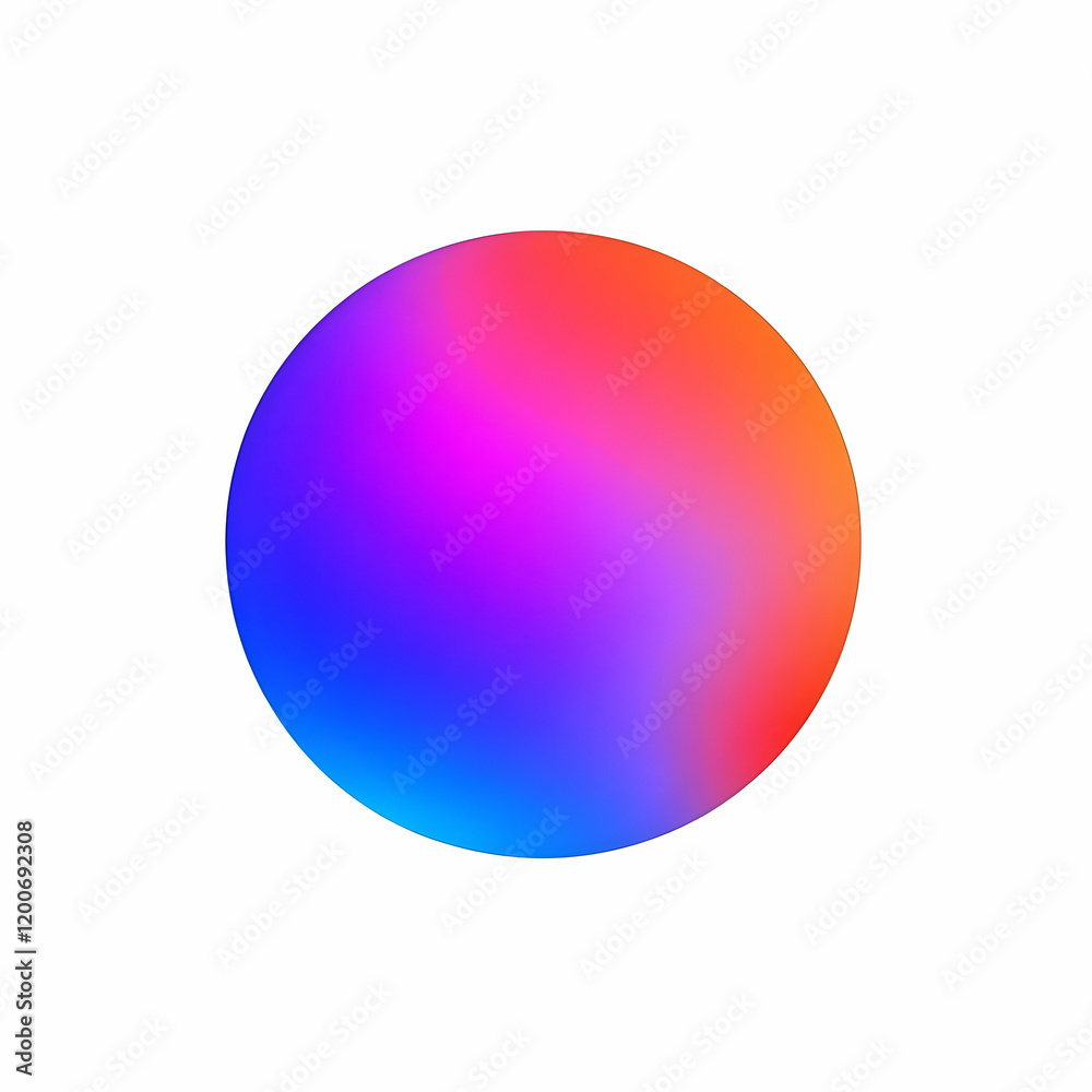 Abstract Sphere Shows Vibrant Gradient of Orange, Pink, and Blue on a Clean White Background Abstract Sphere Shows Vibrant Gradient of Orange, Pink, and Blue on a Clean White Background