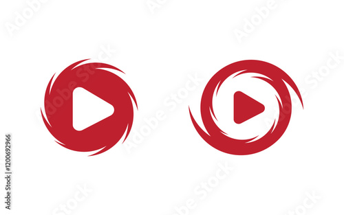 Play vector Logo template design