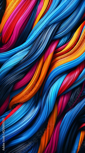 Vivid 3D Abstract Backgroun...