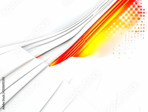 Abstract 3D White Structure...